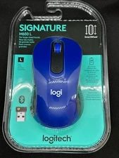 NEW LOGITECH SIGNATURE M650 L WIRELESS MOUSE 910-006232 BLUE FOR LARGE HANDS