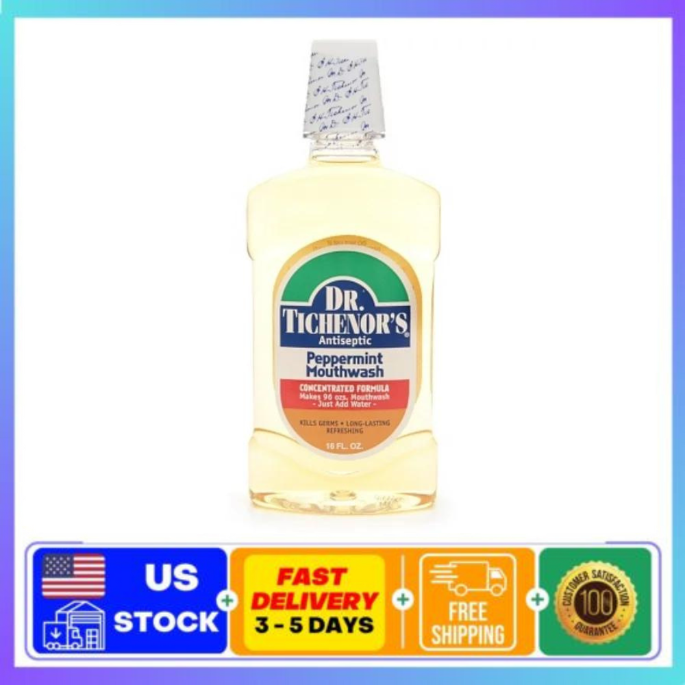 Dr. Tichenor's Peppermint Mouthwash, All Natural, Concentrate, 16 fl oz eBay