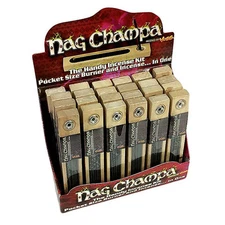 4 X  Nag Champa INCENSE KIT,Pocket Size Burner(12 Incense Sticks in each)