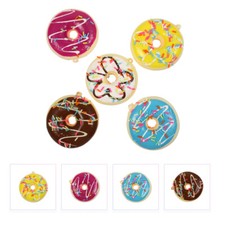 5pcs Simulated PU Doughnut Refrigerator Patch Accessories (Assorted Color)