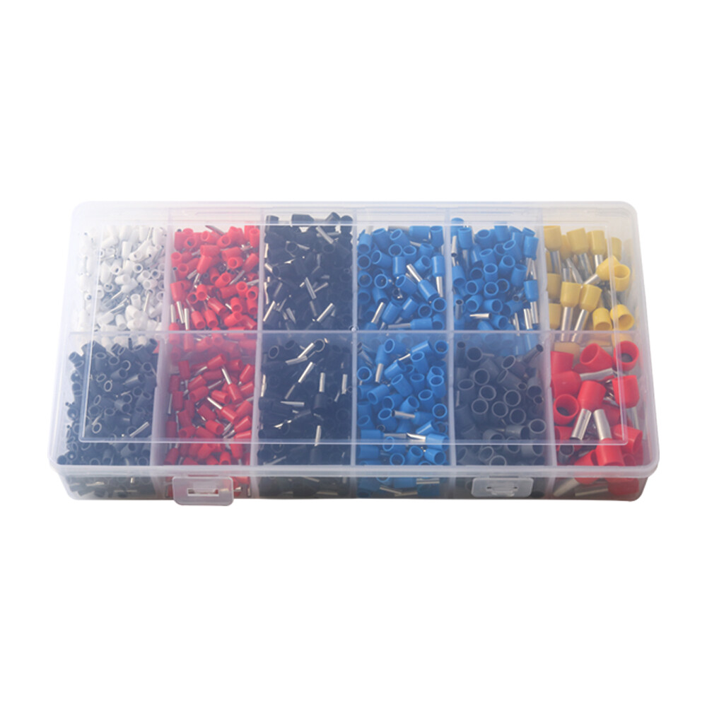 1200Pcs Cable Cord Pin End Bootlace Ferrule Terminals Wire Crimp Connectors Set