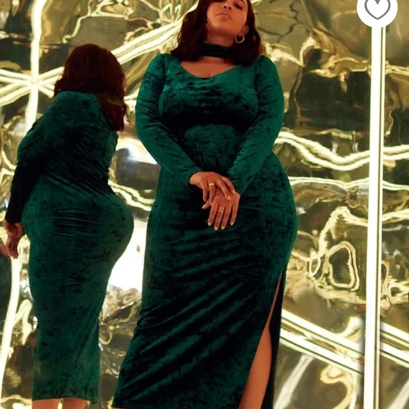 Eloquii green clearance dress