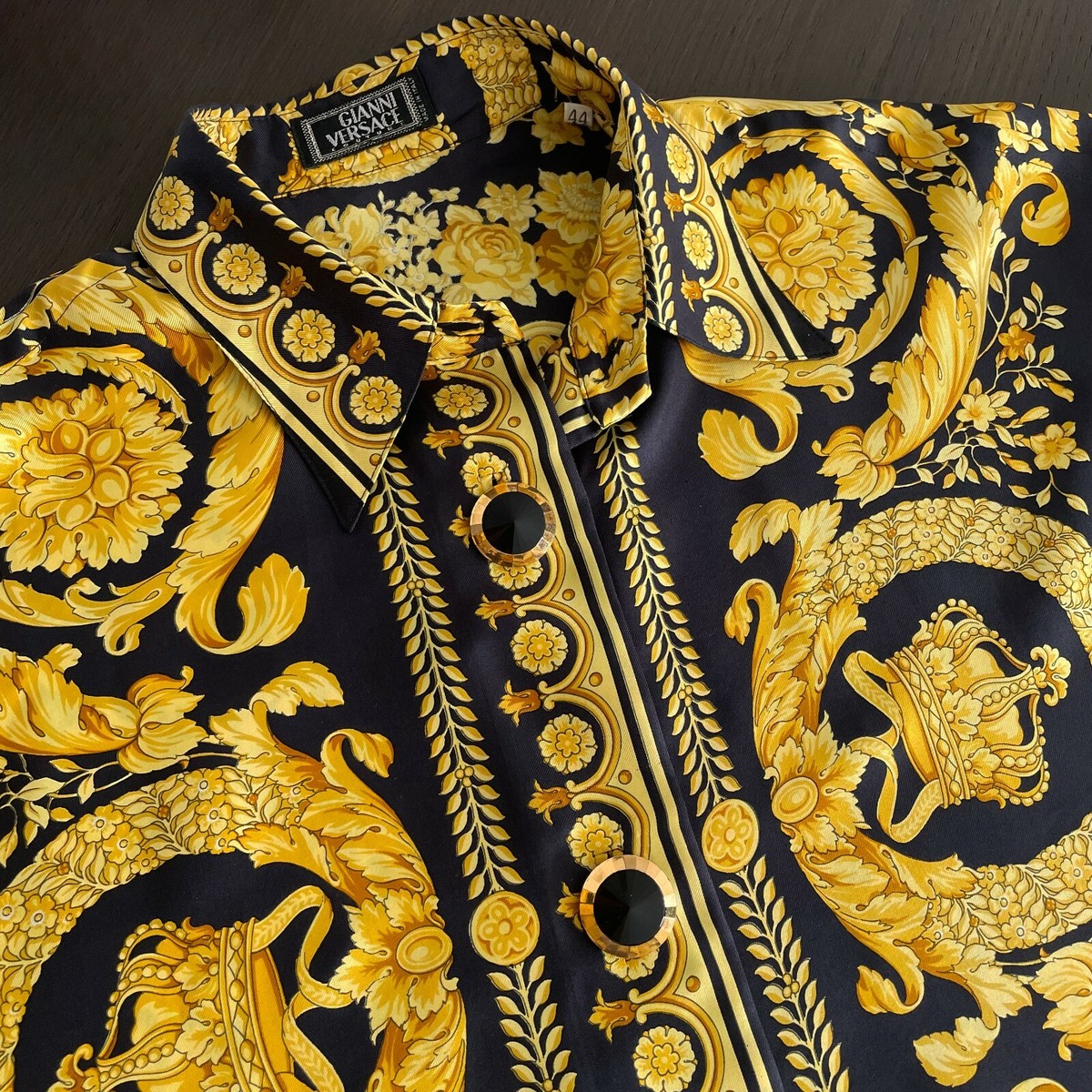 GIANNI VERSACE women's silk shirt Barocco print size IT 44 from F