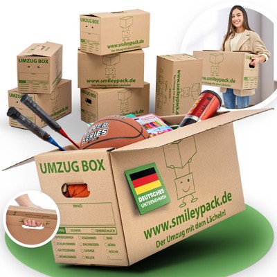 Produktbild von Kartonprimus 10 Umzugskartons 620x300x330 Mm Zweiwellig – Stabiler