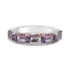 Natural Amethyst Gemstone with 925 Sterling Silver Ring for Women's 3224