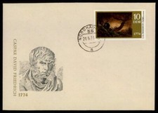 DDR FDC 1974 KUNST C. D. FRIEDRICH EINZELFRANKATUR !! SO NICHT IM MICHEL !! xb10