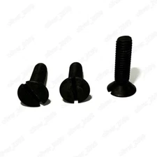 Black 304 Stainless Steel Slotted Countersunk Flat Head Screws M1.6 M2 M3 M4 M5