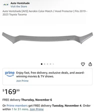 Auto Ventshade [AVS] Aeroskin Hood Protector | Fits 2016 - 2023 Toyota Tacoma |