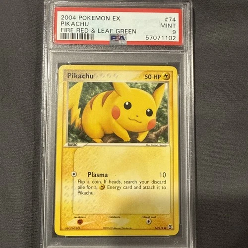 2004 POKEMON EX FIRE RED & LEAF GREEN #74 PIKACHU FIRE RED & LEAF GREEN PSA 9