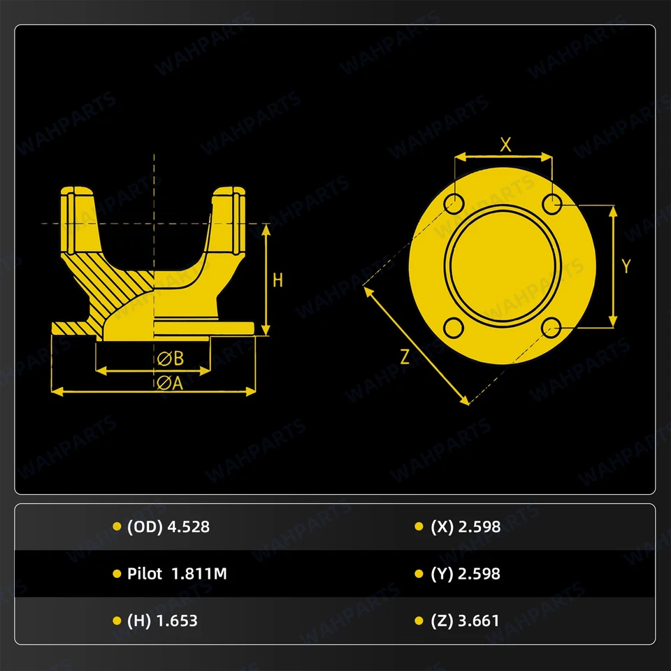 For 2005-2015 Toyota Tacoma Hilux Rear Spicer Driveshaft Flange Yoke 5001905 Foto 4 de 4