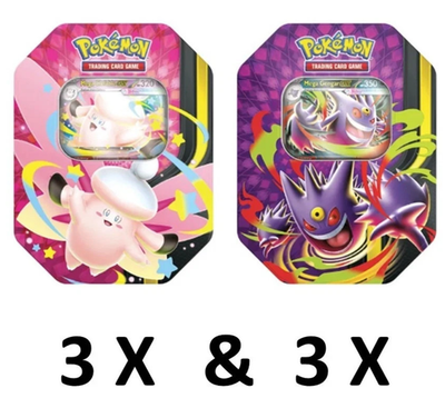 ポケモンカード メガシンカルタンex など 6枚セット Pokemon Mega Moonlit Tin Sealed Case Gengar Clefable ex 6 tins | eBay