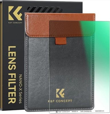 K&F CONCEPT 100X150mm Square Soft GND8 (3 Stop) Soft Graduated Neutral Density