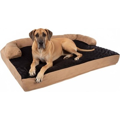 Orthopedic Memory Foam Pet Bed Jumbo Tan Black 51x35.5x9 PETMAKER 80-PET4000