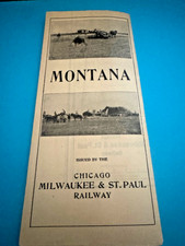 1911 Chicago Milwaukee & St Paul Railway MONTANA information brochure with MAP