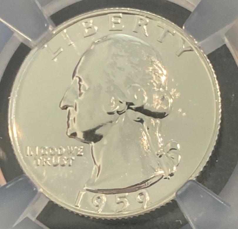1959 25c Proof Silver Washington Quarter NCG PF67 in Purple Core Holder - Image 3 of 4