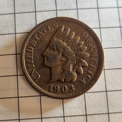 1903 Indian Head Cent Penny   "Actual Coin Pictured"