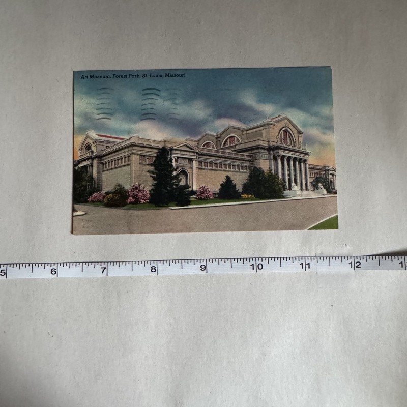 Art Museum Forest Park St. Louis Missouri Vintage Postcard 1957