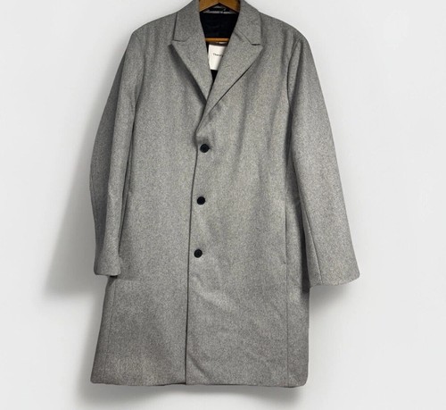 Theory Light Gray Modus Melton Wool Cashmere Blend Coat men’s Size XXL $945 - Picture 11 of 11