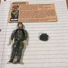 1983 GI JOE Mortar Soldier 'Short Fuze' w/backpack, helmet NO MORTAR & Card