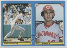 1983 Fleer Baseball Album Stickers Pairs John Lowenstein Dave Concepcion 0e3