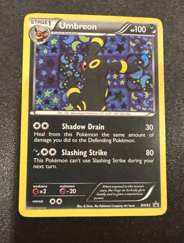 UMBREON 2013 Pokemon B & W #BW93 Sylveon Collection Black Star Promo Holo MP