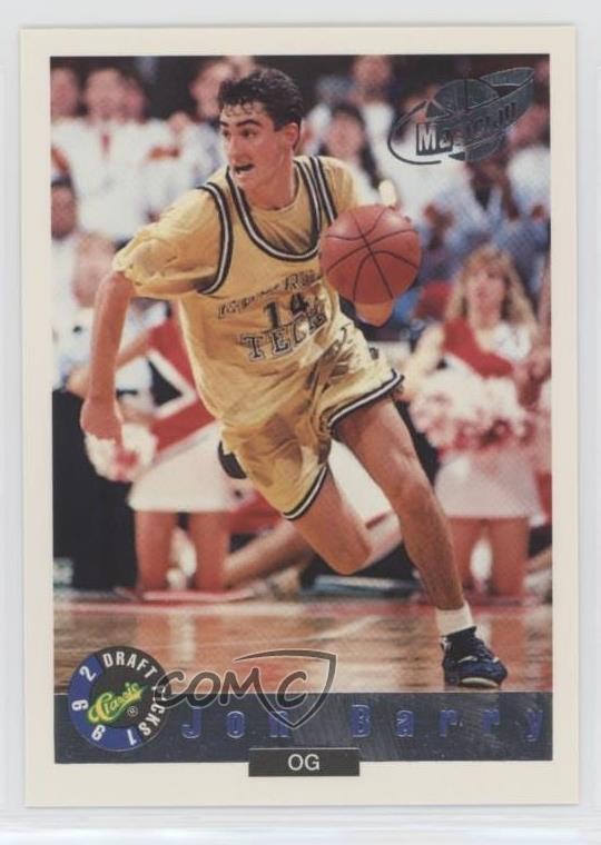 1992 Classic Draft Picks Magician Jon Barry #BC6 Rookie RC 0o9