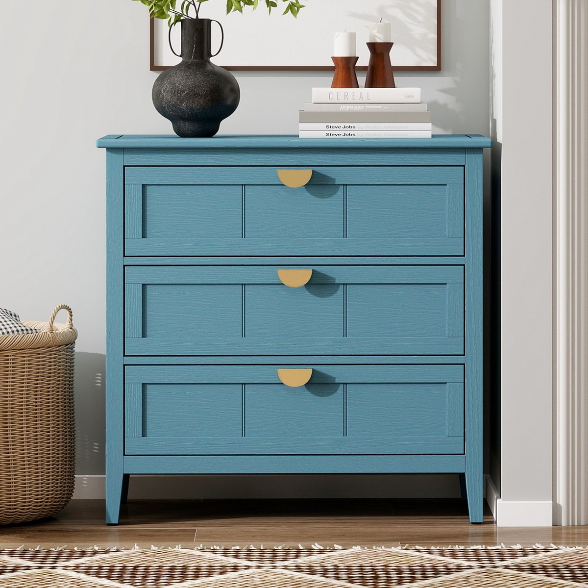 Bedroom 3 Drawer Dresser Cabinet 31.5" Wide Nightstand Hallway Console Table | eBay Bedroom 3 Drawer Dresser Cabinet 31.5" Wide Nightstand Hallway Console Table | eBay