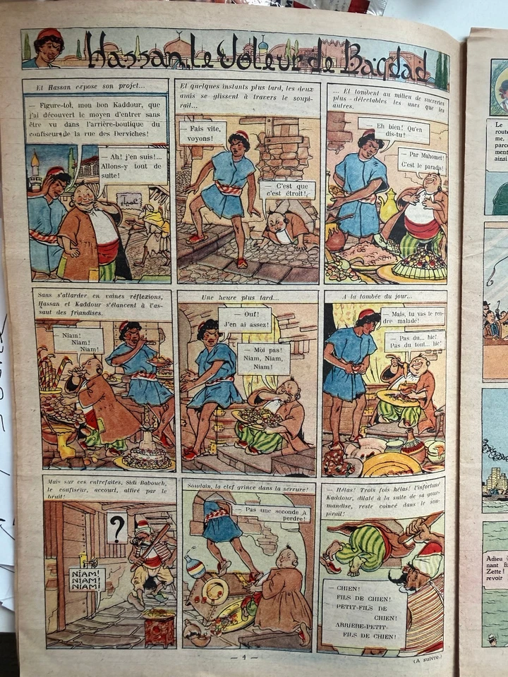 Hergé Journal Tintin 6 Mai 1948 Jo Zette Popol & Virginie Stratonef H.22 RARE - Image 4 of 4