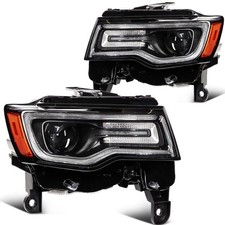 Headlight Assembly Wled Drl For Jeep Grand Cherokee 2019-2021 Black Projector