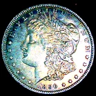 1896  MORGAN SILVER DOLLAR .....NICE TONING!.....MIN. BID .01 & NO RESERVE!