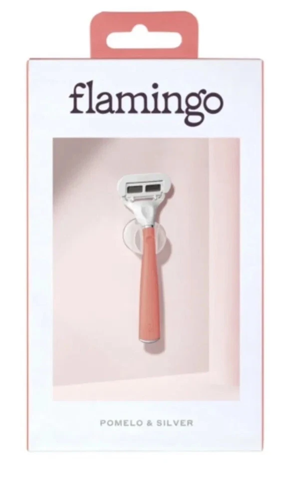 Flamingo Women’s Razor Pomelo & Silver | 5-Blade Handle + Cartridge