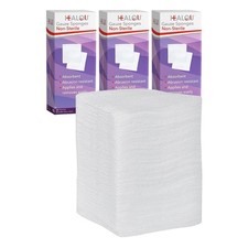 HEALQU 600 Gauze Pads 4x4" - Soft Non-Woven 4-Ply Gauze Pads for Tooth Extrac...