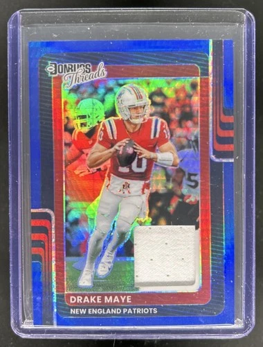 2025 Donruss Optic Drake Maye Blue Hyper (RAW)