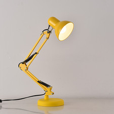 Yellow Adjustable Desk Lamp Spring Swing Arm ...