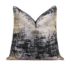 Sparkling Velvet Decorative Throw Pillow Covers 18x18 Gold Glitter Square