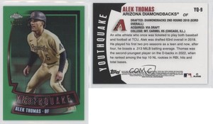 2023 Topps Chrome Youthquake Green Refractor /99 Alek Thomas #YQ-9