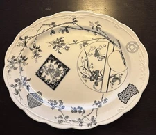 PB&S Miako Oval Platter Aesthetic Movement 1880s