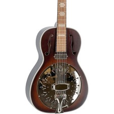 Recording King RPHR2E Dirty 30s Resonator Guitar wMiniHumbucker Brown Burst
