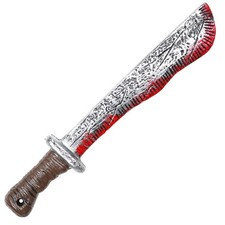 Bloody Machete Bleeding Knife Prop - Fake Realistic Toy Costumes Cosplay