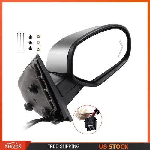 For GM Pickup Right Chrome Signal Passenger Mirror Power Memory Heated