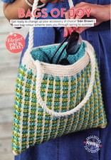 ~ Pull-Out Knitting Pattern For Lady's Fabric-Lined, Ladder Stitch Handbag ~