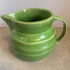 MCCOY POTTERY GREEN BUTTERMILK PITCHER  Unsigned
