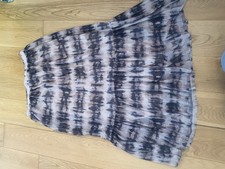 Beige/black Tie Dye Design Long Mesh Skirt Size 10 By F&F ( 3464)