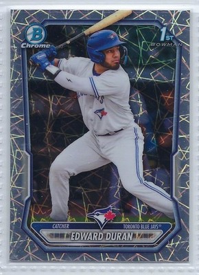 EDWARD DURAN 1ST 2026 BOWMAN CHROME #BCP-24 LASER REFRACTOR PARALLEL 1ST BOWMAN
