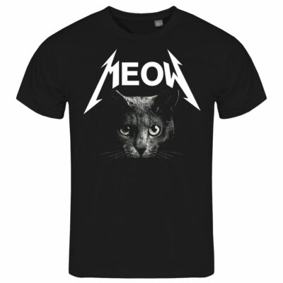 Herren T-Shirt Meow Katze S bis XXL Katzen metal festival musik cats geschenk