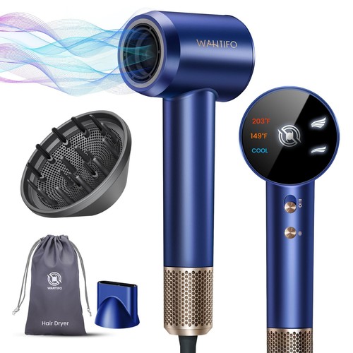 Hair Dryer with Diffuser & Nozzle Magnetic, Hair Blow Dryer for Curly Hair, 1...