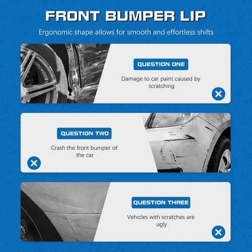 Front Bumper Lip Spoiler Splitter Side Skirt Strut Rods For Subaru WRX Impreza - Picture 7 of 21