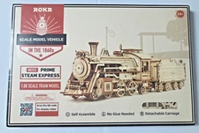ROKR 1:80 Prime Steam Express 3D Wooden Model Train