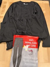 Bass Pro Shops Men's Medium Thermal Fleece Base Layer Set Black