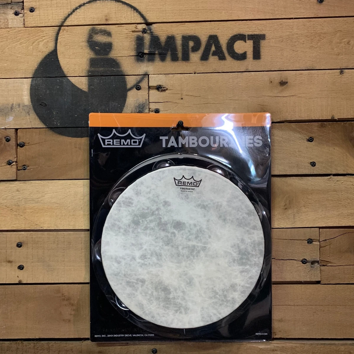 Remo Fiberskyn Headed Tambourine TA 5210 70 Double Row Black